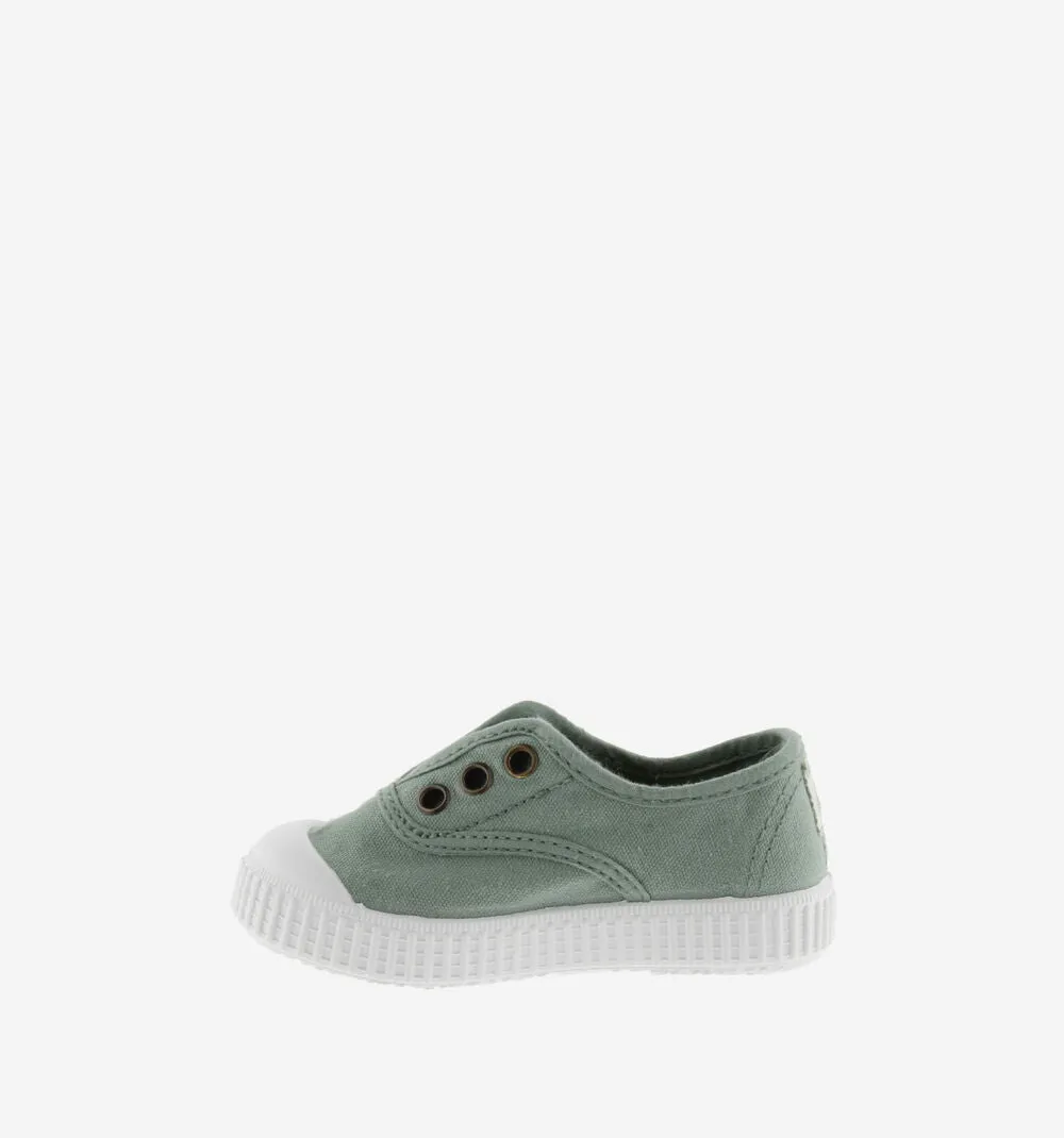 (106627) Children's canvas trainers with elastic - Jade