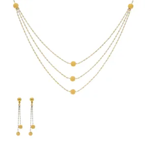 22K Gold Dazzling Singapore set w/ Earrings