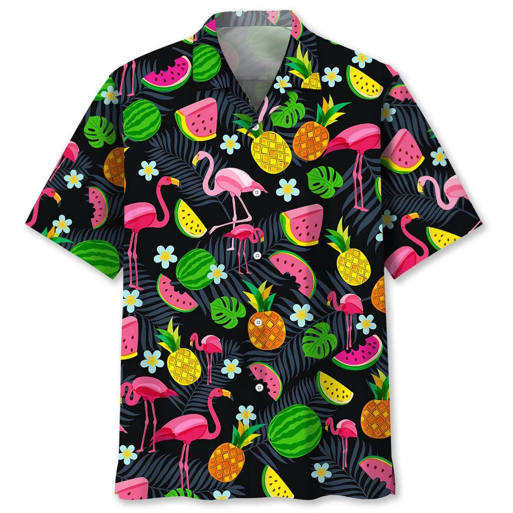 3D All Over Print Flamingo Hawaiian Shirt, Hawaii Beach Aloha Shirt for Men, Flamingo Shirt