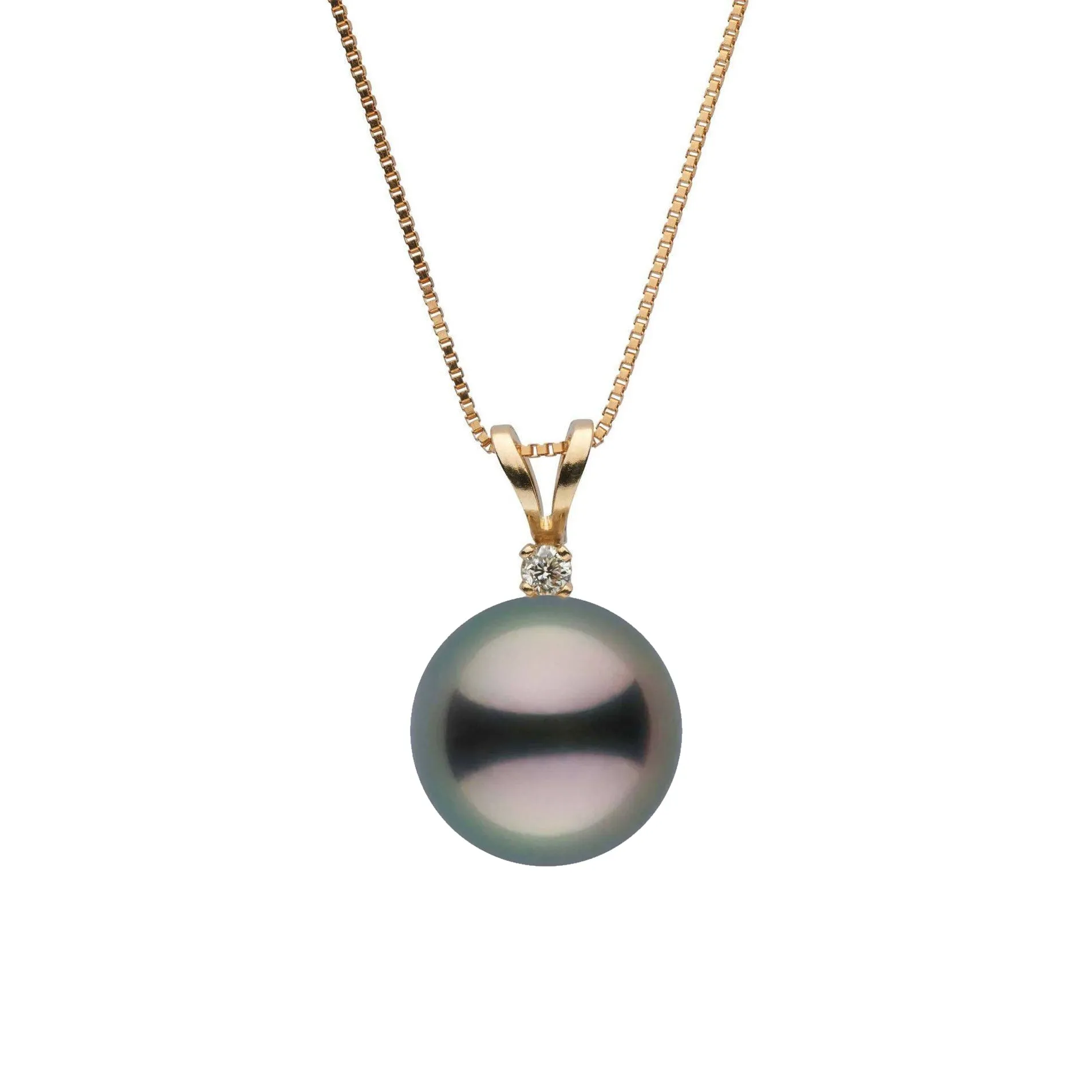 9.0-10.0 mm Tahitian Pearl and Diamond Harmony Pendant