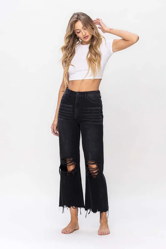 90S VINTAGE CROP FLARE JEAN