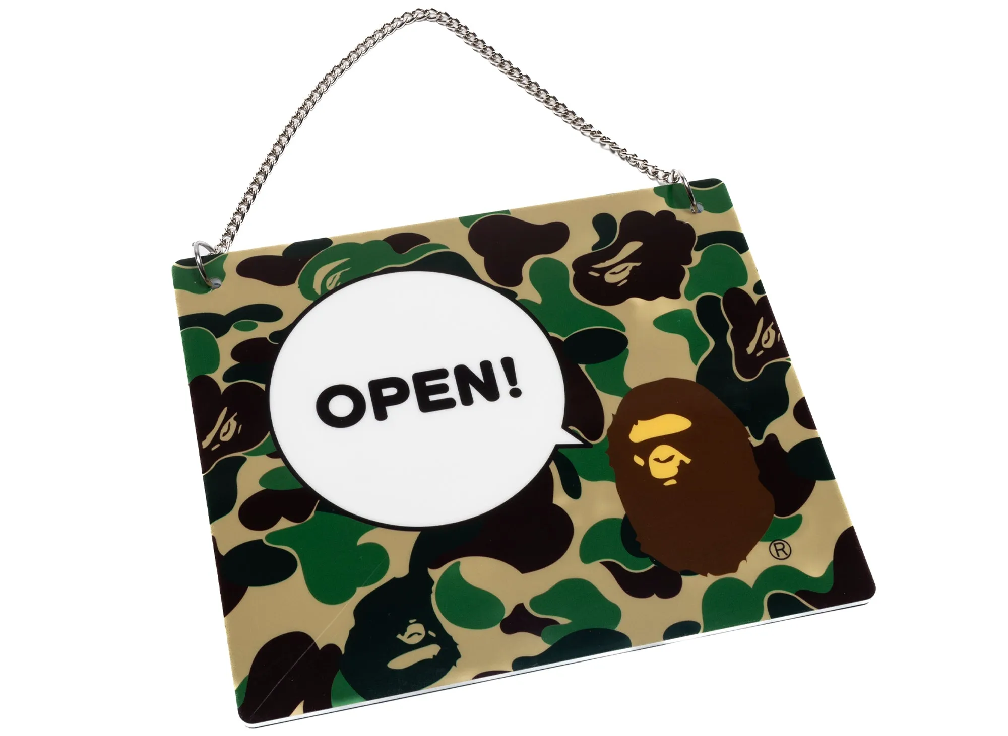 A Bathing Ape ABC Camo Open / Closed Signboard xld