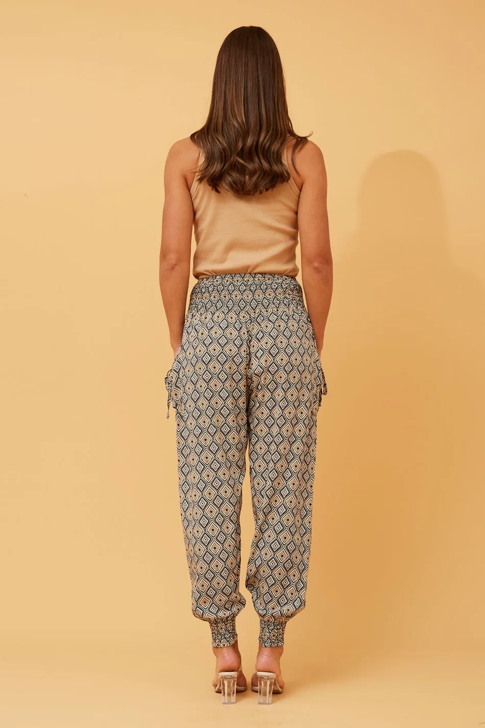 ABSTRACT PRINT BOHO HAREM PANTS