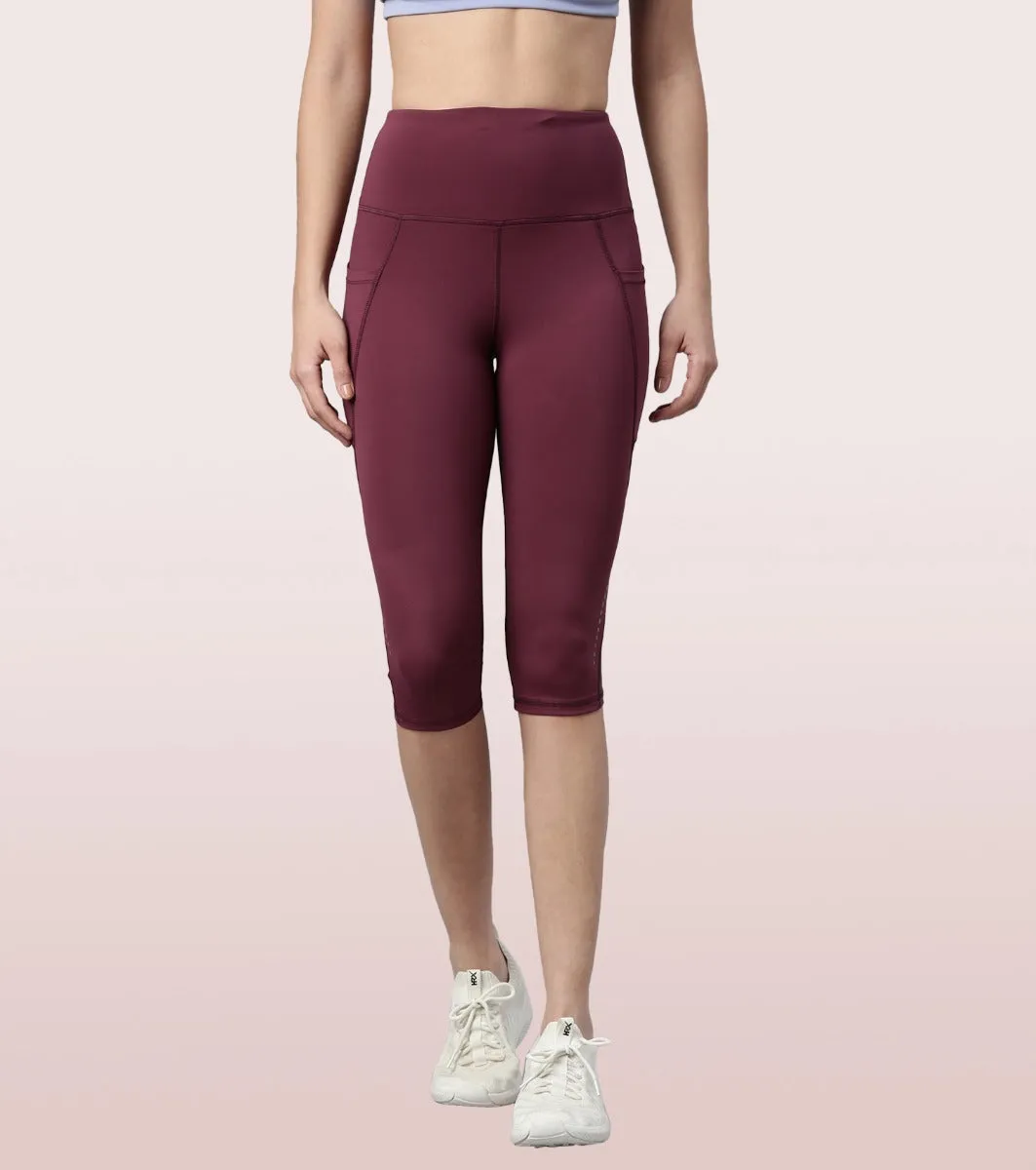 Active Capri Legging| Dry Fit Active Capri Legging With Reflective Graphic