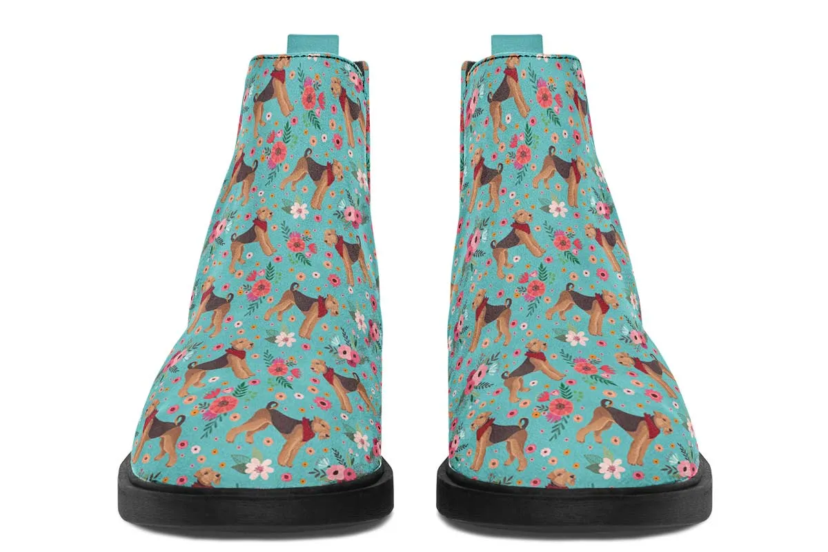 Airedale Terrier Flower Neat Vibe Boots