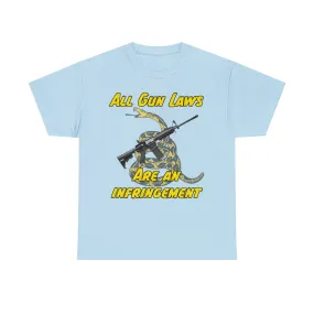 All Gun Laws Are Infringements AR15 Gadsden Tee