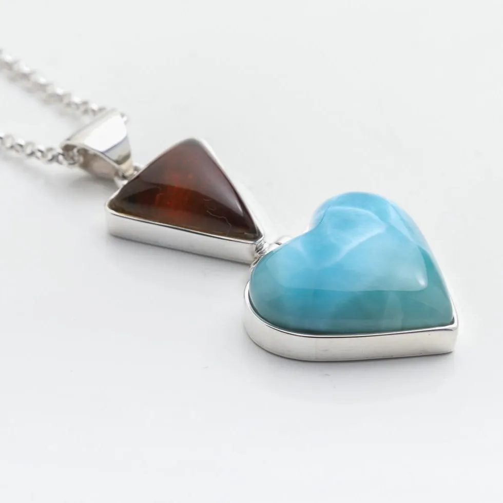 Amber Heart Pendant Samantha