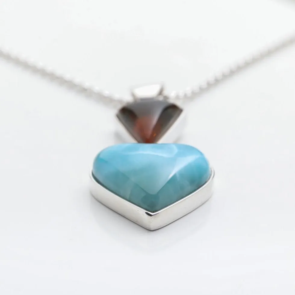 Amber Heart Pendant Samantha