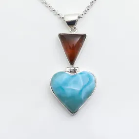 Amber Heart Pendant Samantha