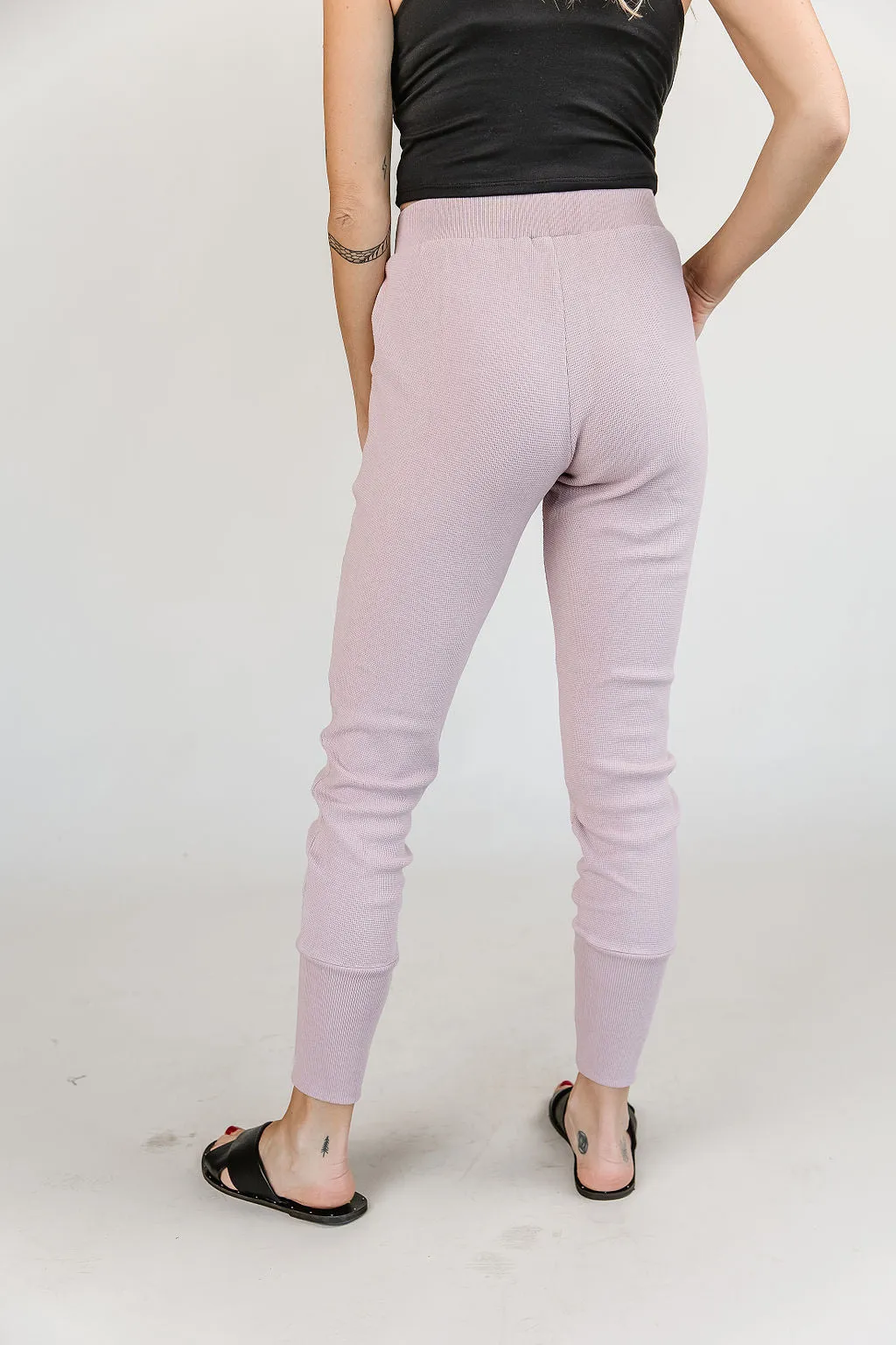 Ampersand Avenue Waffle Knit Jogger - Blush