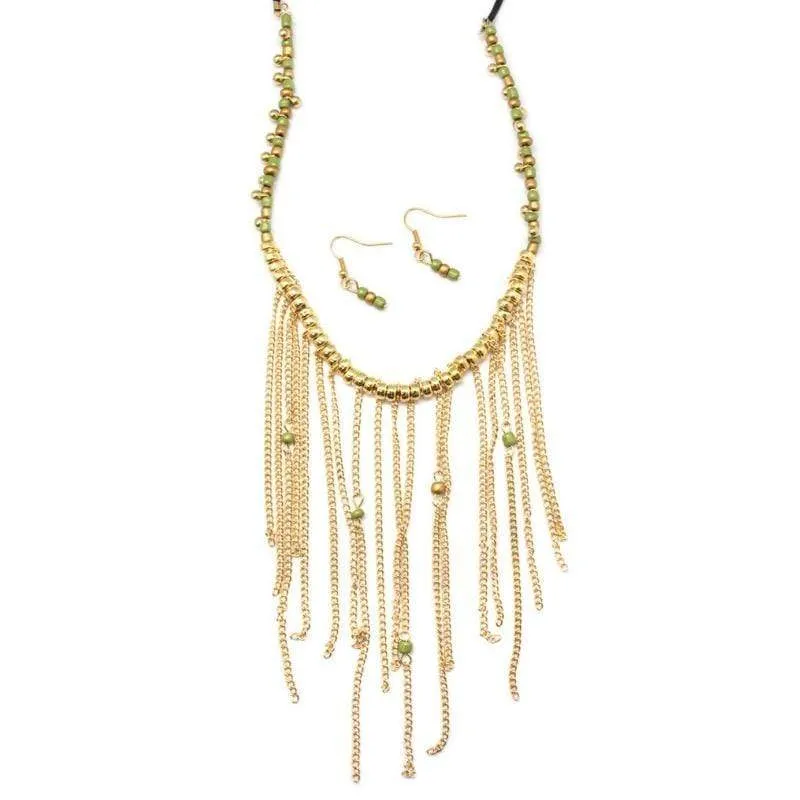 Arizona Green and Gold Necklace