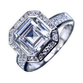 Asscher Deco Ring