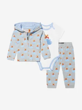 Baby Boys Bear Bodysuit And Tracksuit Set