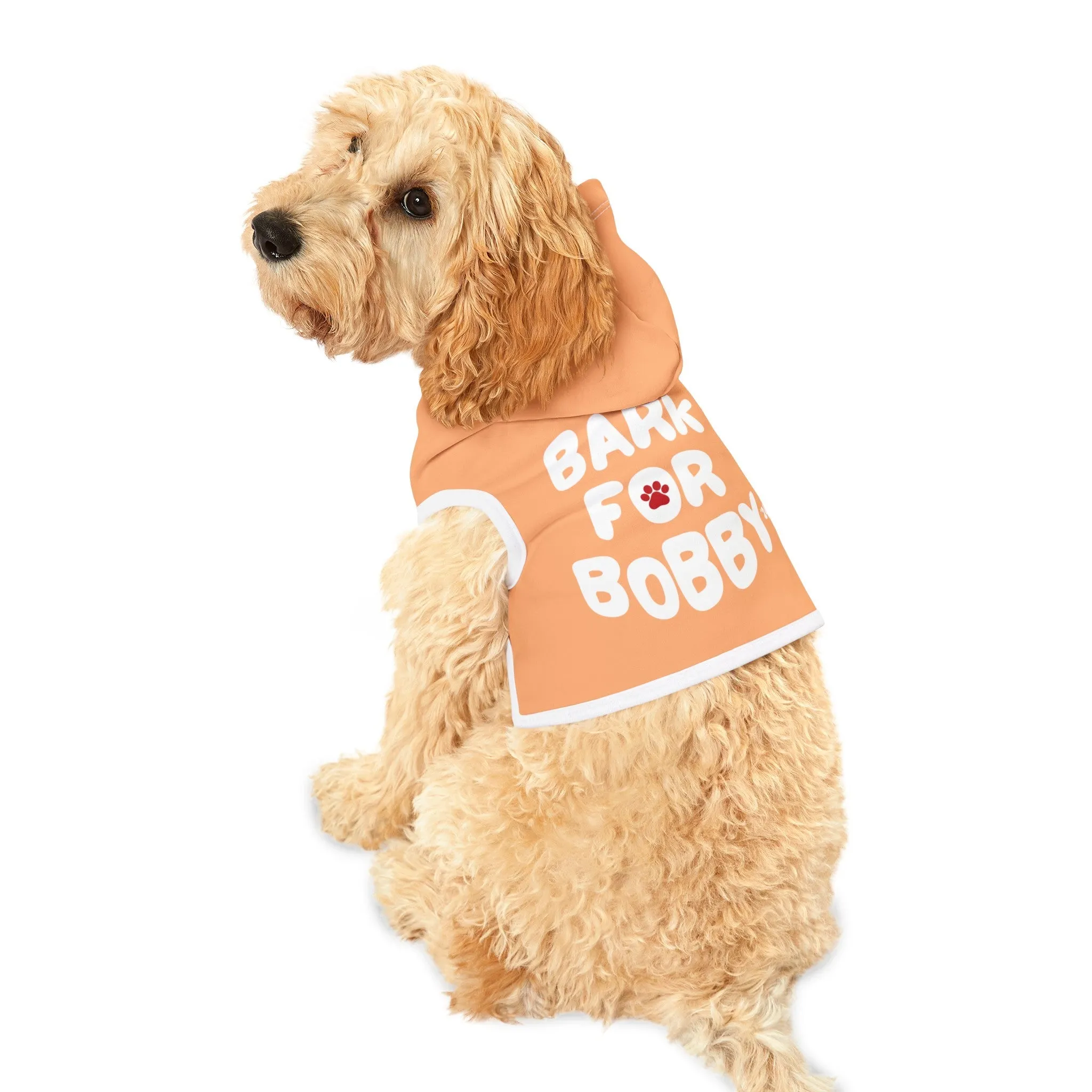 Bark for Bobby Pet Hoodie in Orange