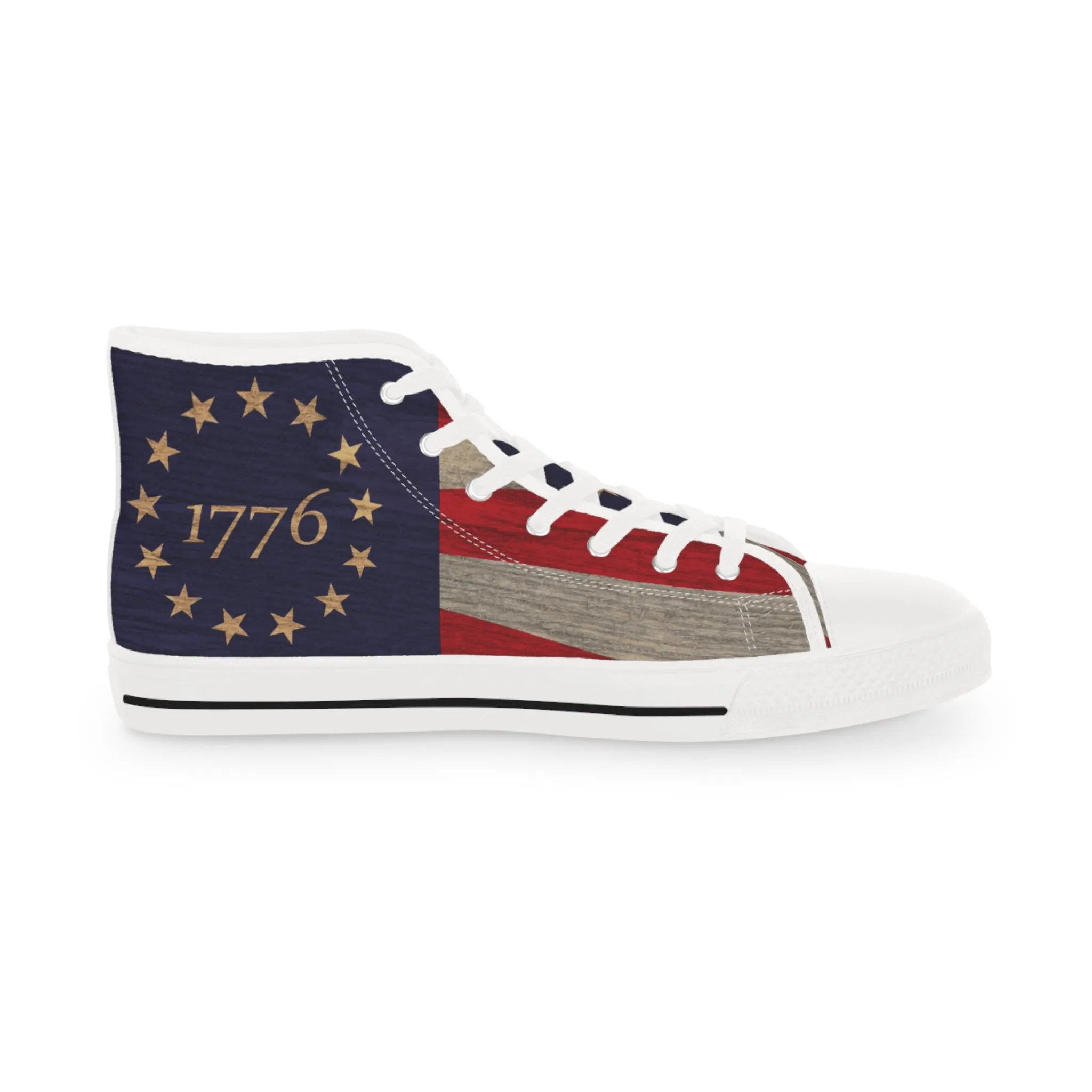 Betsy Ross Flag Men's High Top Sneakers