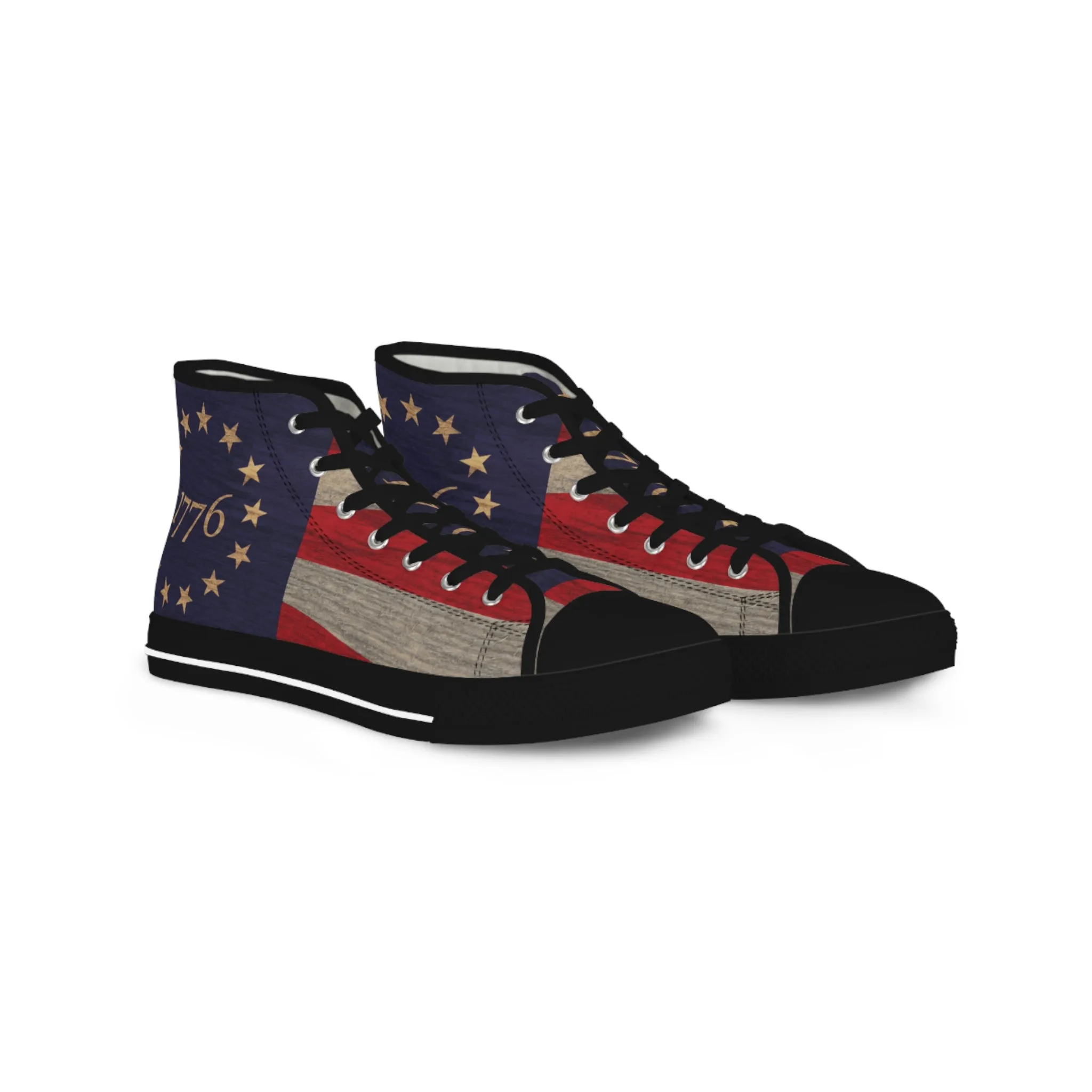 Betsy Ross Flag Men's High Top Sneakers