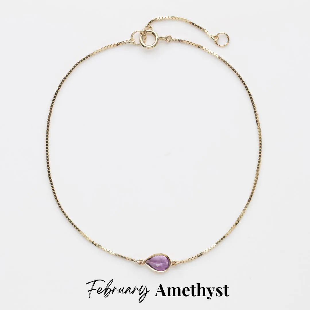 Birthstone Solitaire Bracelet