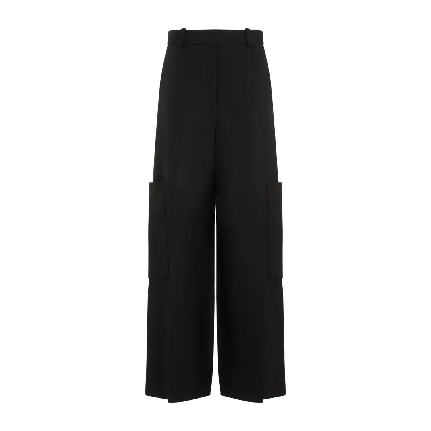 BLACK CAITON HIGH-WAISTED TROUSERS