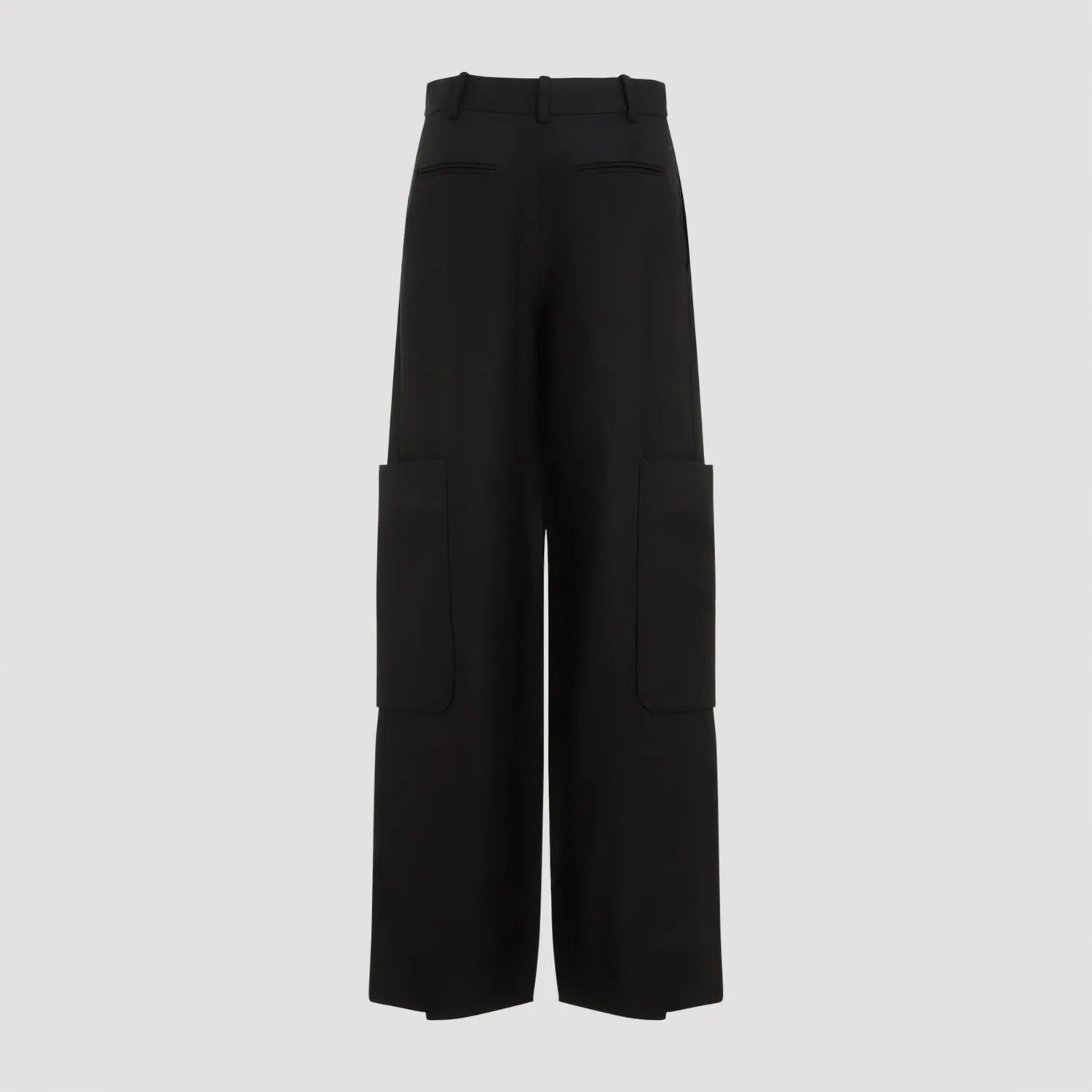 BLACK CAITON HIGH-WAISTED TROUSERS