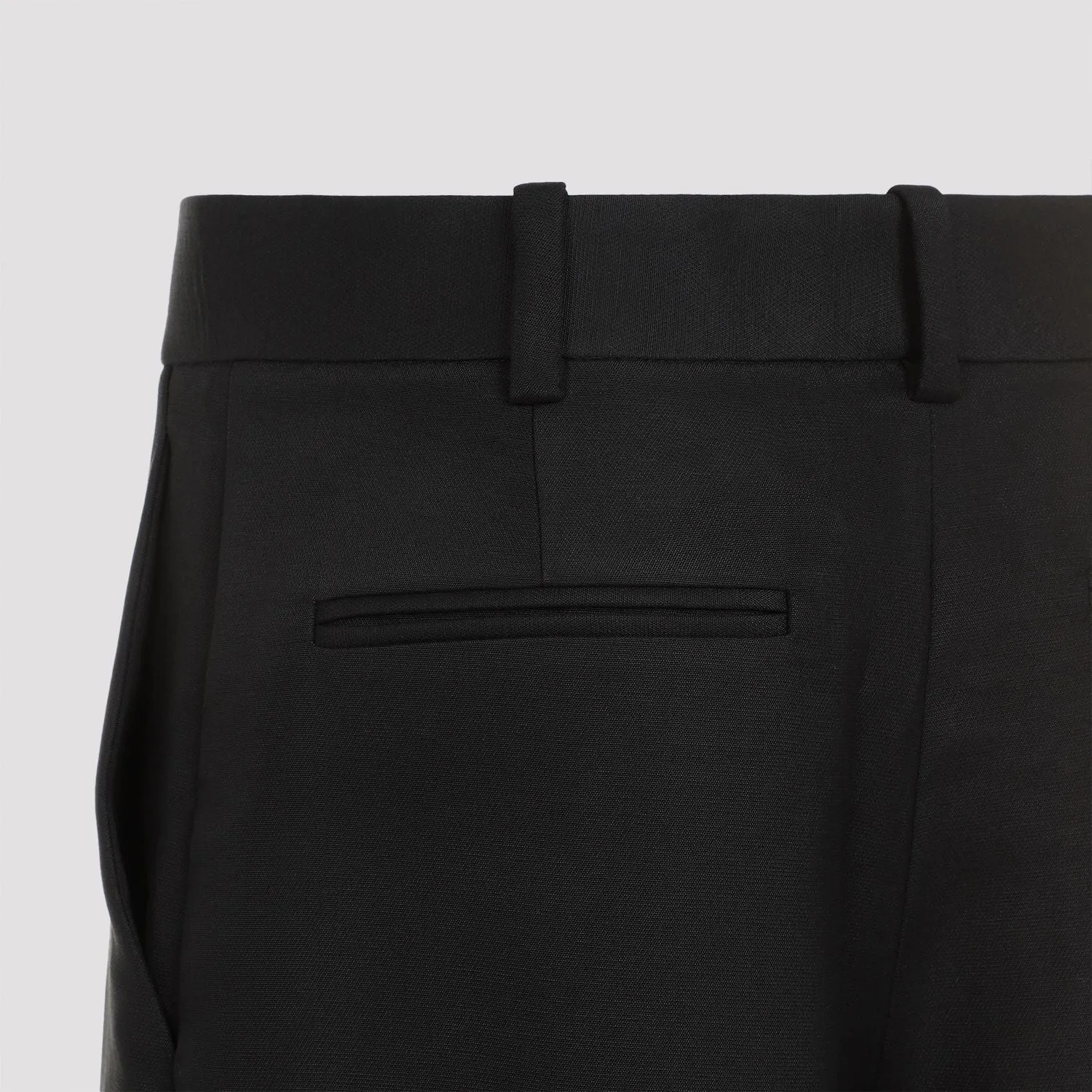 BLACK CAITON HIGH-WAISTED TROUSERS