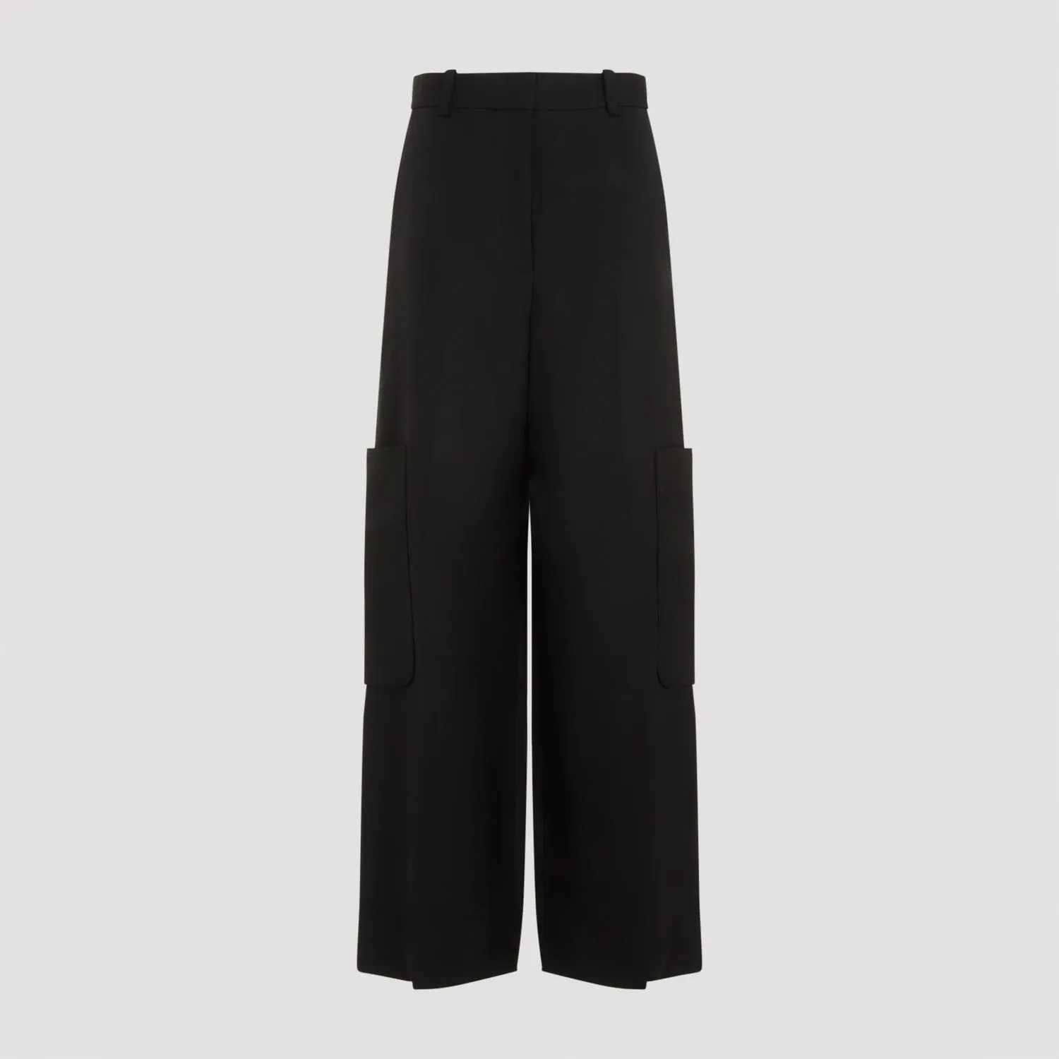 BLACK CAITON HIGH-WAISTED TROUSERS