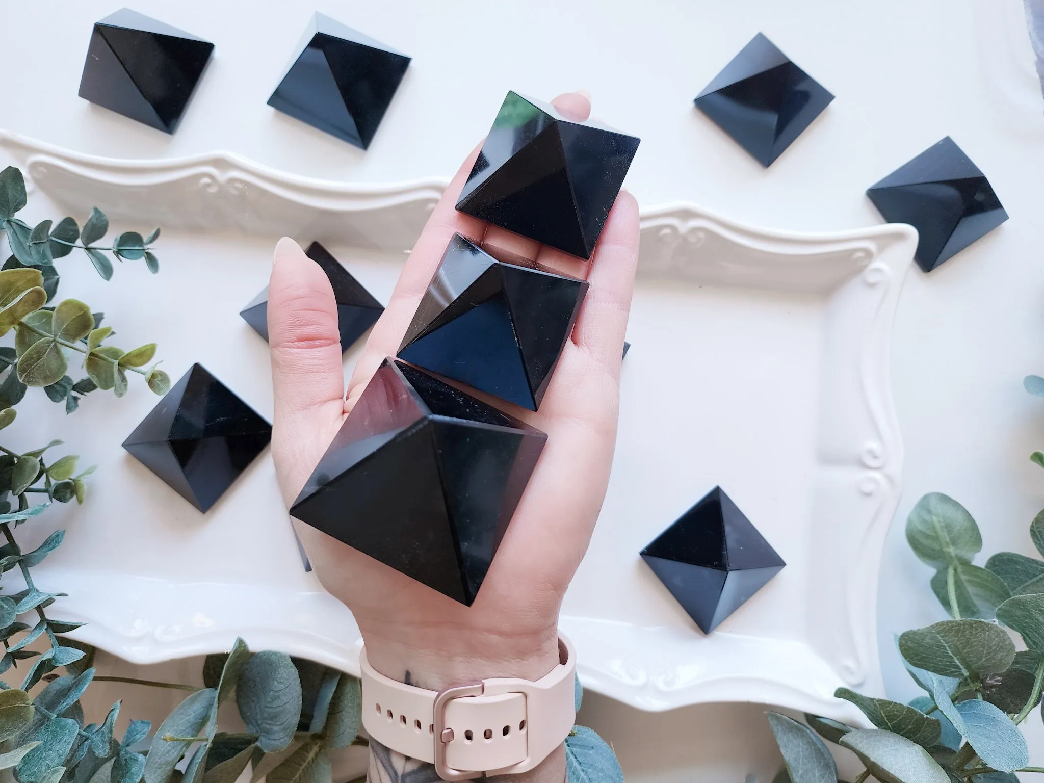 Black Obsidian Pyramid