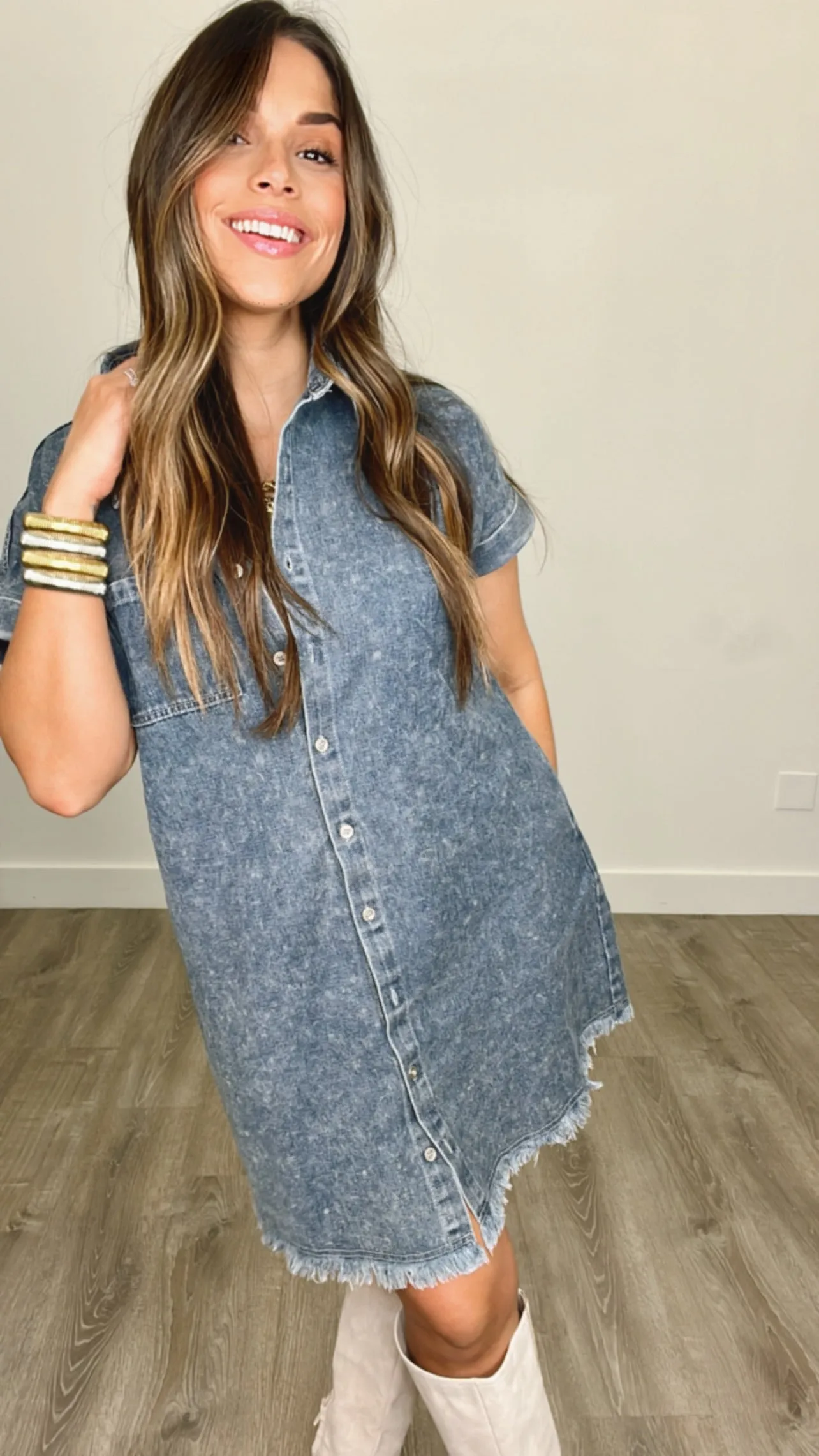 Blue Ivy Washed Denim Dress