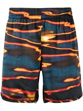 BLUE SKY INN SUNSET SEA GRAPHIC-PRINT SHORT AOP