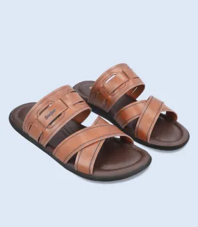 BM6066-BROWN-Men Slipper