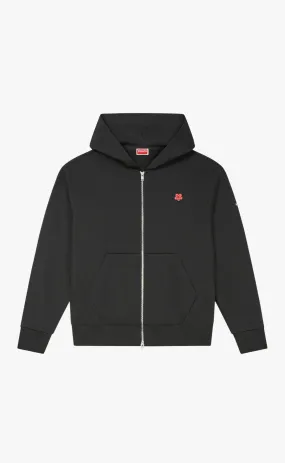 BOKE FLOWER FULL ZIP BLACK HOODIE