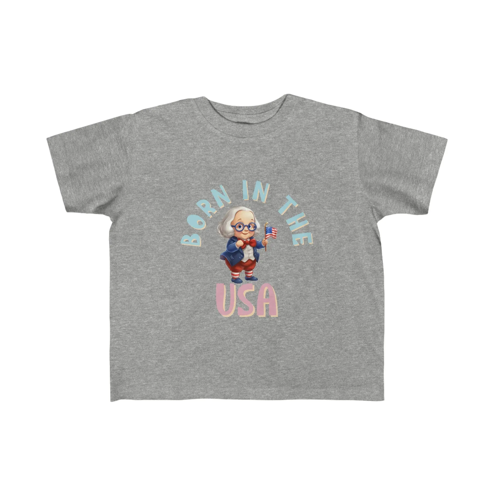 Born in the USA Benjamin Franklin Toddler's Fine Jersey Tee