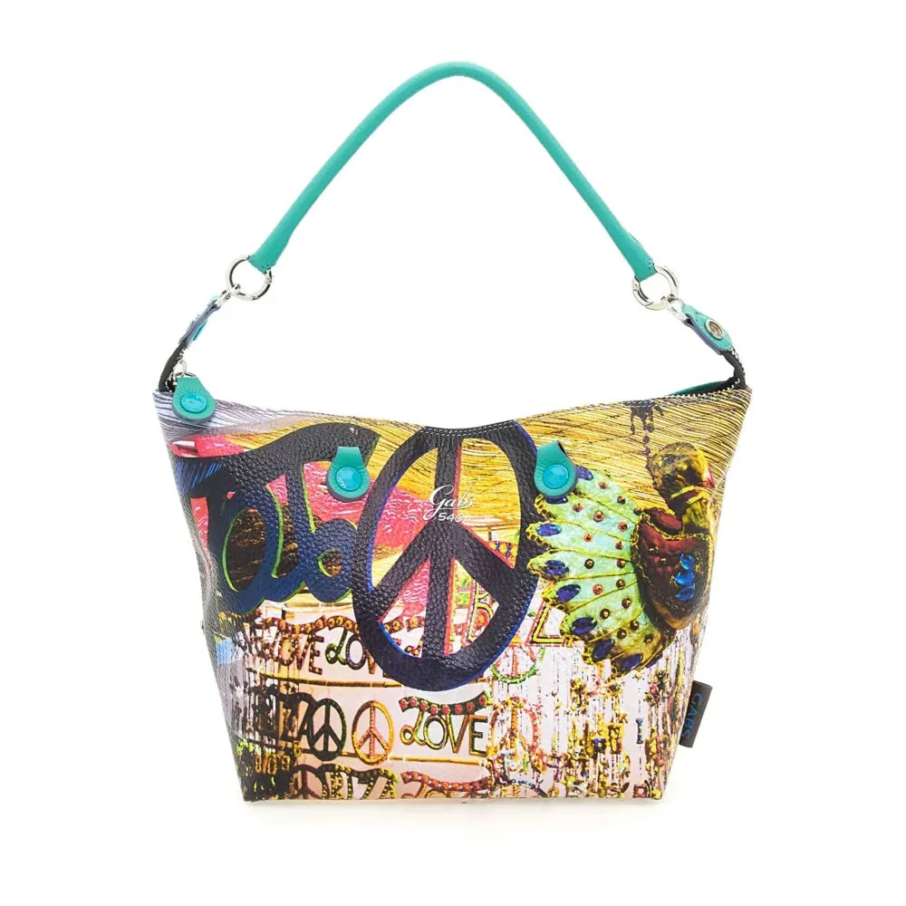 Borsa Donna a Mano con Tracolla GABS G3 PLUS Holiday in Pelle stampa Love Ibiza Large