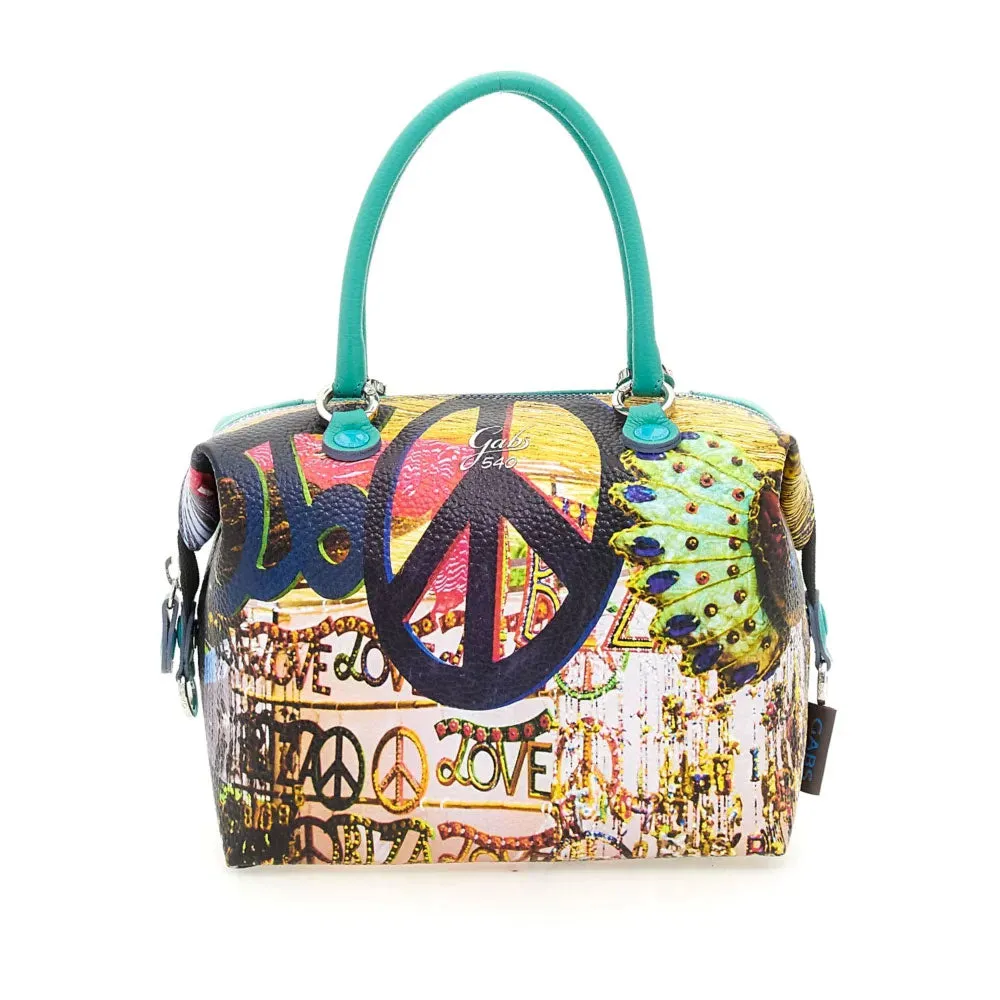 Borsa Donna a Mano con Tracolla GABS G3 PLUS Holiday in Pelle stampa Love Ibiza Large