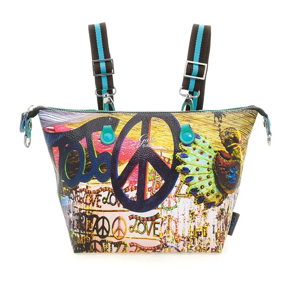 Borsa Donna a Mano con Tracolla GABS G3 PLUS Holiday in Pelle stampa Love Ibiza Large