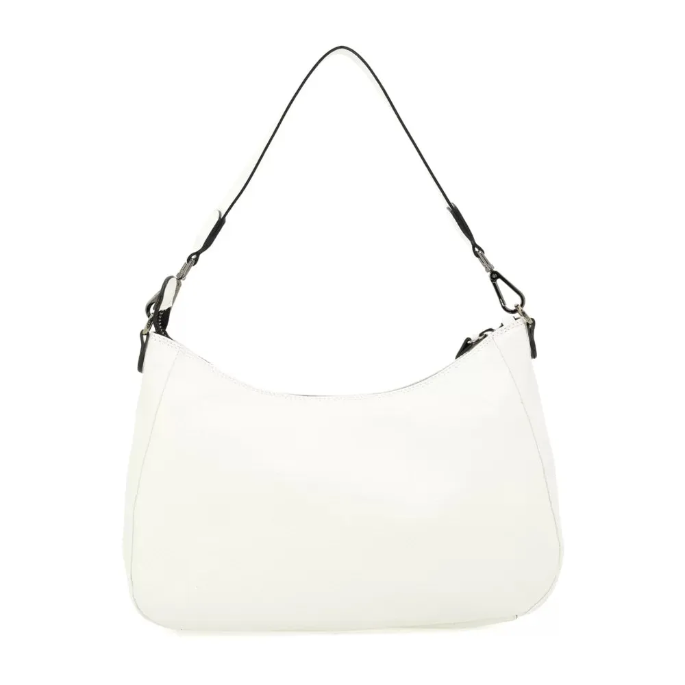 Borsa Donna a Spalla GABS Isabel in Pelle Martellata Bianco Ottico Large