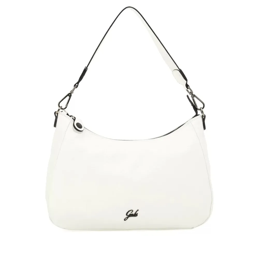 Borsa Donna a Spalla GABS Isabel in Pelle Martellata Bianco Ottico Large