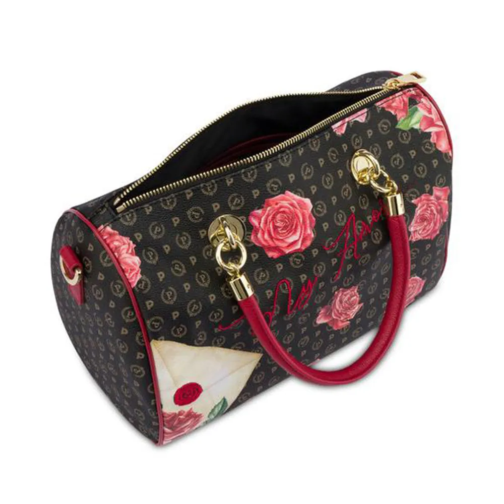 Borsa Donna Bauletto POLLINI linea Heritage My Amore Nero e Rosso