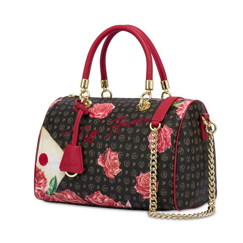 Borsa Donna Bauletto POLLINI linea Heritage My Amore Nero e Rosso