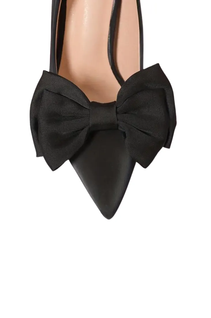 Bow Shoe Clips - Black