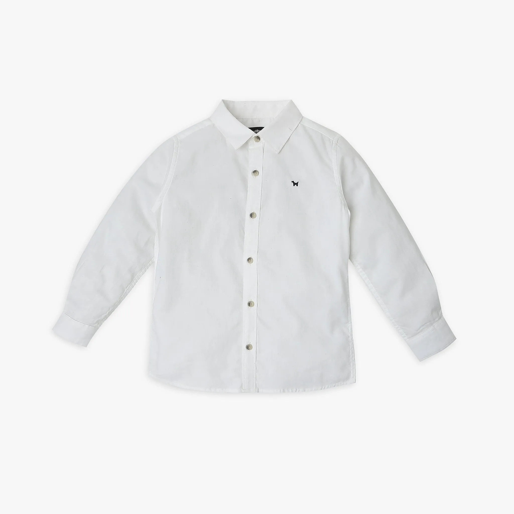 Boy's Regular Fit Solid Shirt