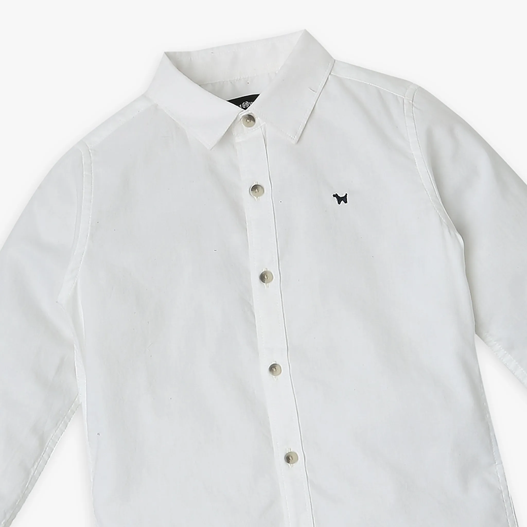 Boy's Regular Fit Solid Shirt