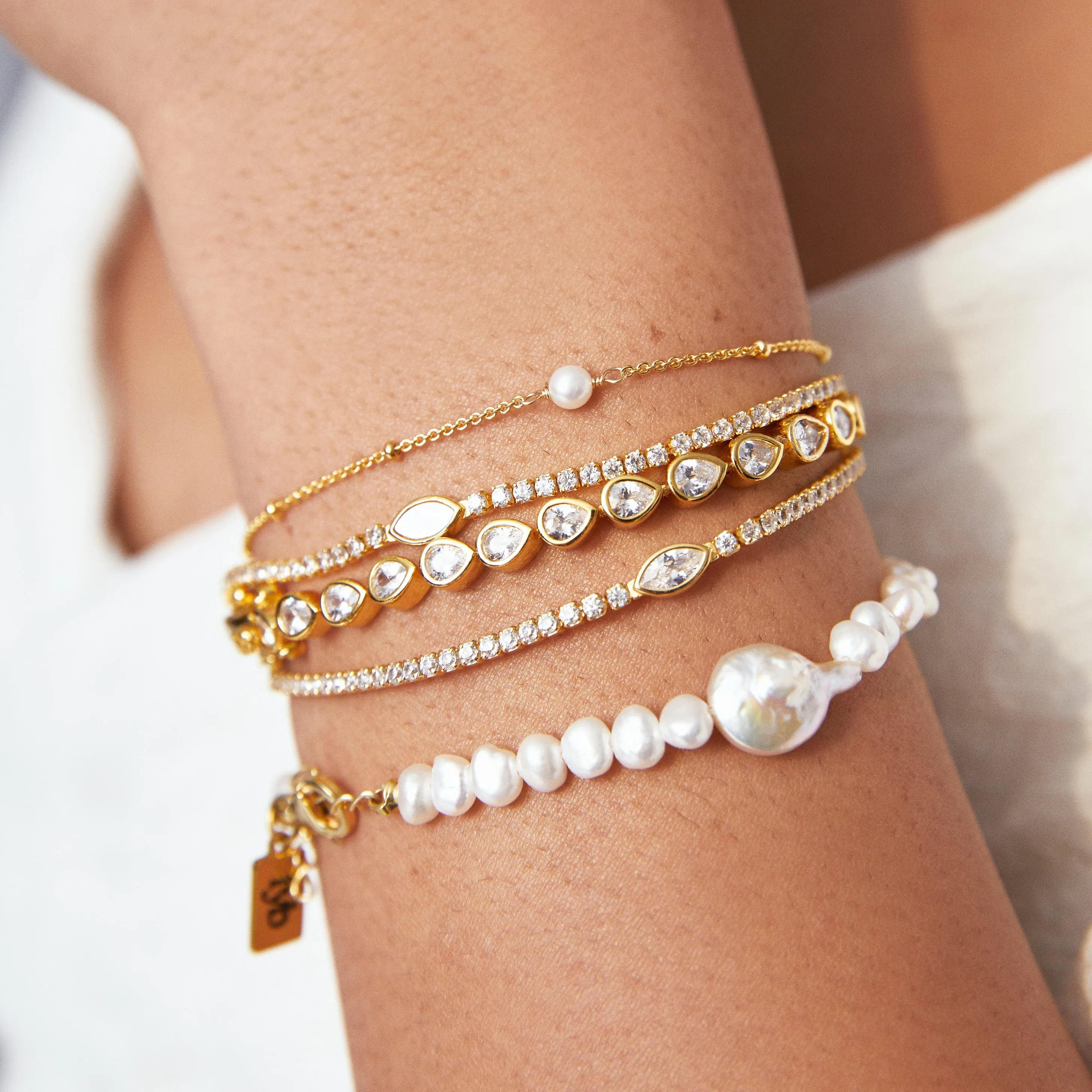 BRIAR PEARL BRACELET GOLD