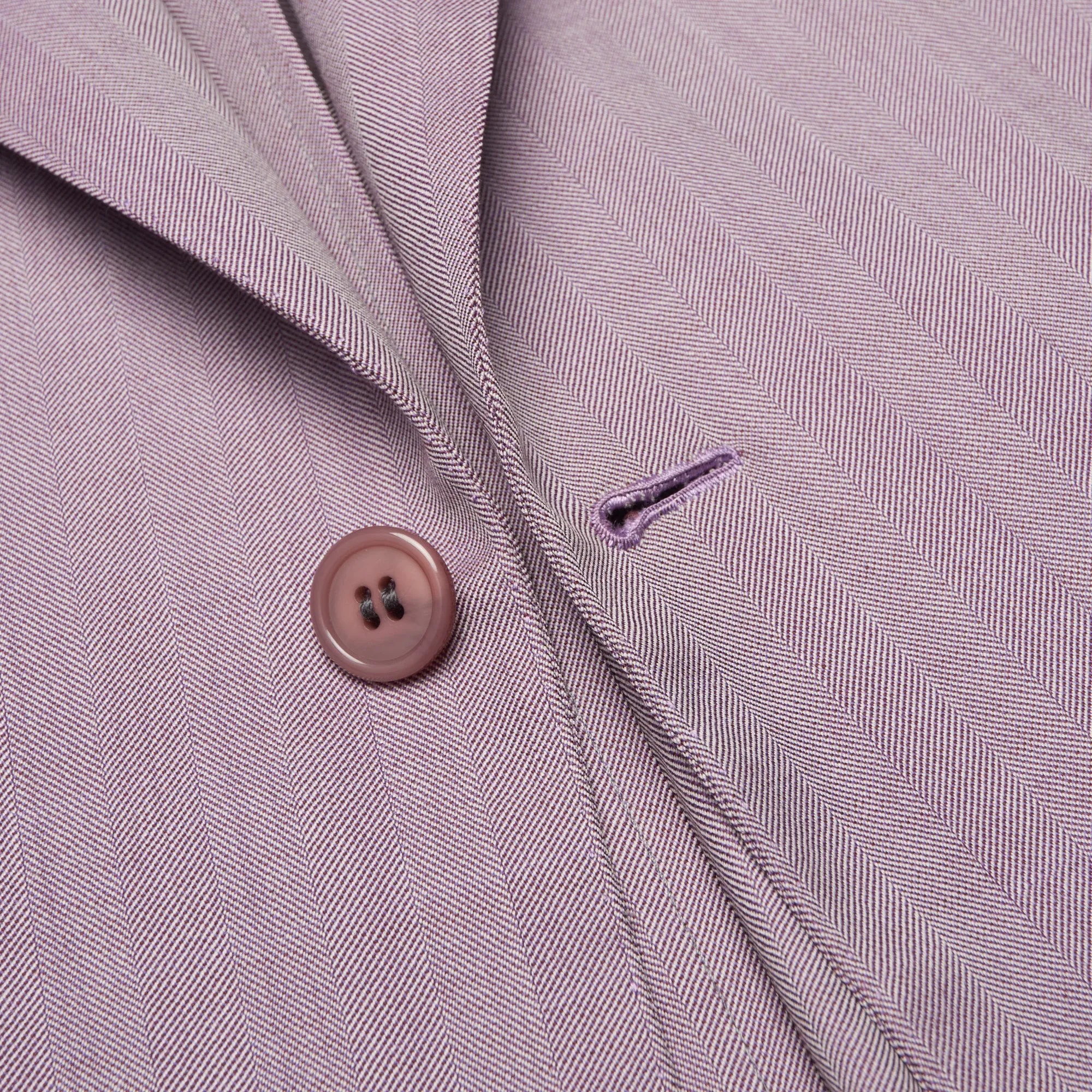 BRIONI "COLONNA" Handmade Light Purple Herringbone Wool Jacket EU 52 NEW US 42