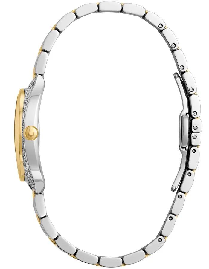 Bulova Womens Diamond Watch - Stainless Steel - Two-Tone - Bracelet - 30m