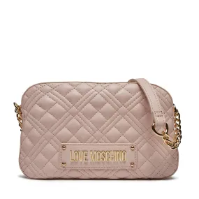 Camera Case con Tracolla LOVE MOSCHINO linea Shiny Quilted color Cipria