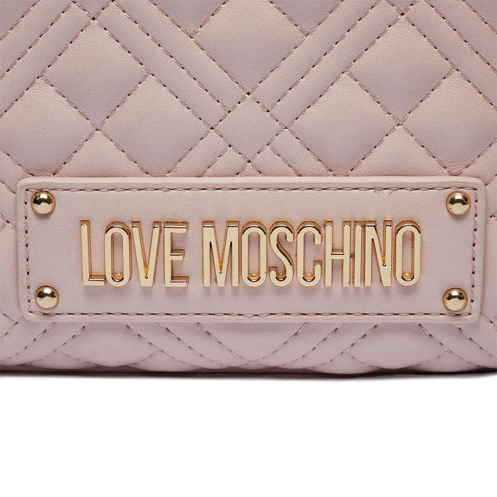 Camera Case con Tracolla LOVE MOSCHINO linea Shiny Quilted color Cipria