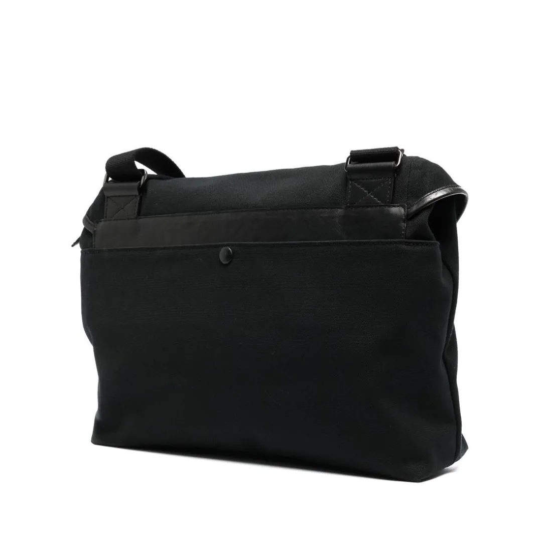 Canvas Lion Messenger Bag - Black