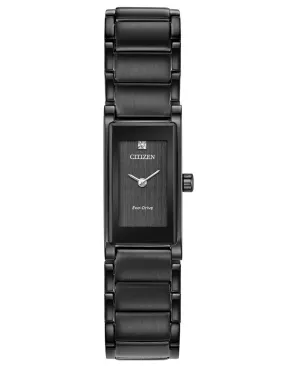 Citizen Eco-Drive Axiom Women's Watch - Black Metal - Diamond - Bracelet