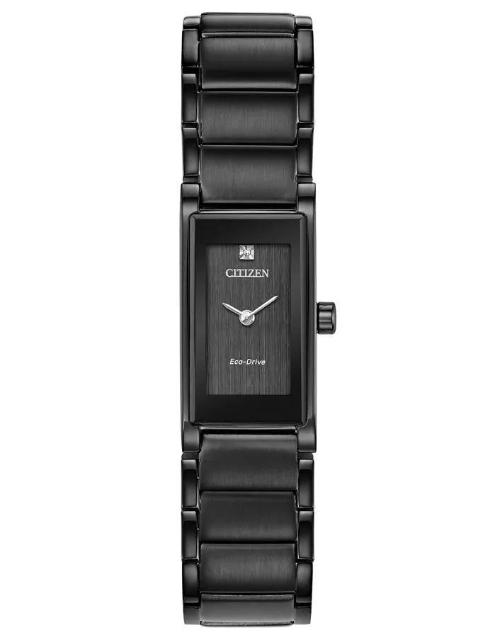 Citizen Eco-Drive Axiom Women's Watch - Black Metal - Diamond - Bracelet