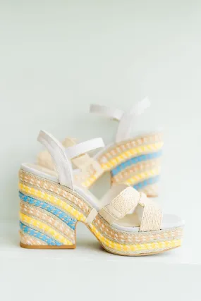 Citrus Multi Raffia Heel